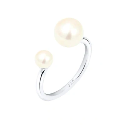 Immagine di Elli Anelli Donne Classico Aperto con perle coltivata d&#039;acqua dolce in Argento Sterlino 925