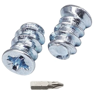 Immagine di SKIR&#039;CO (50 pz) Viti Euro Zincate 5,8 x 9 mm, per Guide Cassetti, Testa Svasata Piatta, Cerniere