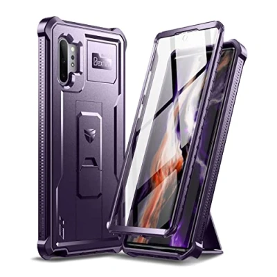 Immagine di Dexnor Cover per Samsung Galaxy Note 10+ Plus, Custodia con protezione lo schermo integrata di grado protettiva resistente agli urti 360 completa supporto Viola