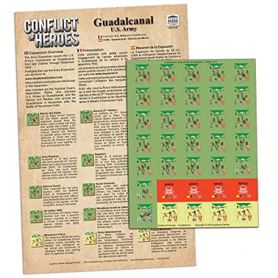 Immagine di Academy Games Conflict of Heroes Guadalcanal Army Expansion Board Game Ages 14 And Up 2 4 Players English Version