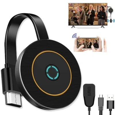 Immagine di Mokeum Dongle per display wireless, 4K2.4G HDMI mirroring WifiHDMI adattatore connettore, schermo PC/tablet/telefono a HD TV proiettore