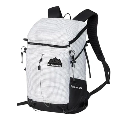 Immagine di Naturehike Zaino da trekking impermeabile resistente ai graffi e all&#039;usura traspirante ideale per campeggio escursioni viaggi all&#039;aperto con scomparto sacca idrica 30+ 5L in Bianco