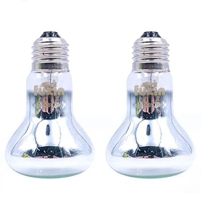 Immagine di ANCLLO 2pcs lampadine riscaldanti Trasparenti per rettili, Lampada riscaldante a infrarossi Durevole Lampadina Animali Domestici rettili 220 230V (75W)