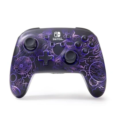 Immagine di Controller senza fili avanzato PowerA per Nintendo Switch con Lumectra Vortice galattico
