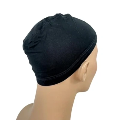 Immagine di LUTTMANN® parrucche in bambù Wig Cap protezione per la testa, colore nero, indossabili sotto capelli veri, sintetiche, fazzoletti, cappucci, turbanti o caschi da equitazione,