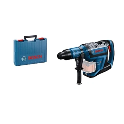 Immagine di Bosch Professional BITURBO Martello perforatore a batteria GBH 18V 45 C (energia d&#039;impatto: 12,5 Joule, mod. connettività + velocità preimpostabili, e caricabatteria non incl., in valigetta)