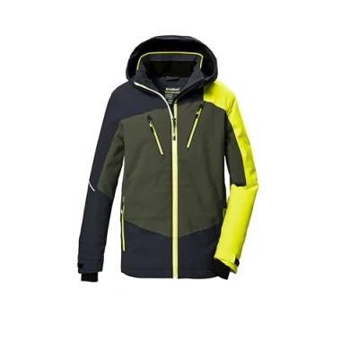 Immagine di killtec Bambini e ragazzi Giacca da sci/Giacca funzionale impermeabile con cappuccio paraneve KSW 389 BYS SKI JCKT, dunkel ozean, 164, 42099 000