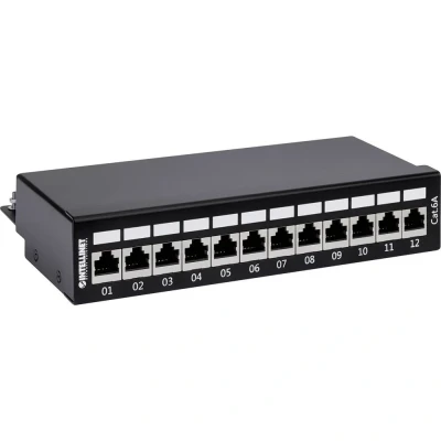 Immagine di Intellinet 720915 12 Porte Patch panel 483 mm (19) CAT 6A Nero
