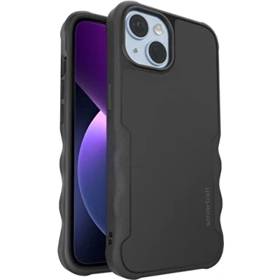 Immagine di Smartish custodia magnetica protettiva per iPhone 14 Gripzilla compatibile con MagSafe [robusta e resistente] sottile corazzata protezione testata Apple Black Tie Affair