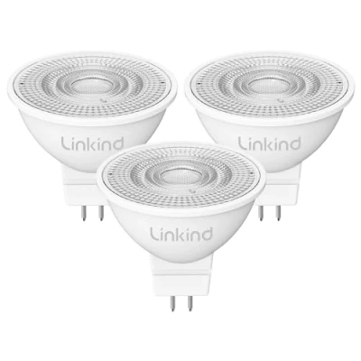 Immagine di Linkind Lampadine LED GU5.3 MR16, Faretti Luce 3.4W(Equivalenti a 35 W),2700K Bianco Caldo,Non Dimmerabile, Angolo del Fascio di 36 Gradi, Pacco da 3