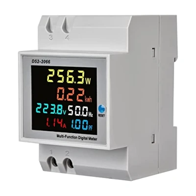 Immagine di Contatore di Corrente Alternata Digitale: Energia Digitale Multifunzione 6 in 1 Ac40 300 V 100 A, Kwh, Amperometro Voltmetro Din, Tipo Chiuso Ct