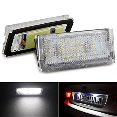 Immagine di KATUR 1 Paio Qook Bianco 18 LED luci Targa lampadine per B MW E46 4D 98 03 Car Styling Lampadina Auto