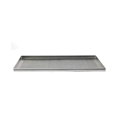 Immagine di Pentole Agnelli Pasticceria e Pizza Teglia Rettangolare Microforata, Foro 2 mm in Lega 3003, Alluminio, 60 x 40 cm