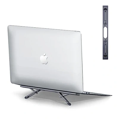 Immagine di nediea Supporto pieghevole per computer portatile, regolabile in altezza, scrivania, compatibile con MacBook Air Pro, Dell, HP, 10 15,6&quot;