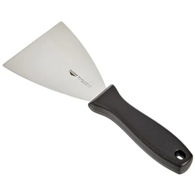 Immagine di Paderno 18520 10 Spatola Triangolare Professionale/Raschietto Tagliapasta con Manico, Acciaio Inossidabile, Argento