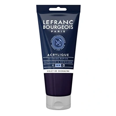 Immagine di Lefranc Bourgeois Fine Acrylic Colore Acrilico, Viola (Dioxazine Violet), 80 ml