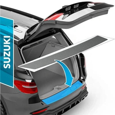 Immagine di uProtect Pellicola Protettiva per Bordo di Carico Set Completo Suzuki Ignis 3 (III) MF I 2016 2024 Protezione Paraurti, AntiGraffio, Vernice Filo A Carbone