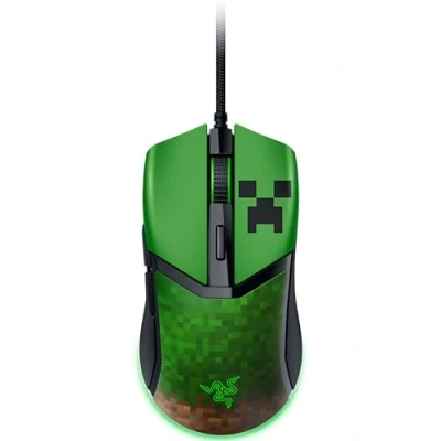 Immagine di Razer Cobra Minecraft Edition mouse da gioco leggero e cablato Sensore 8500 DPI (58 g, interruttori ottici per di terza generazione, illuminazione croma, cavo Speedflex)