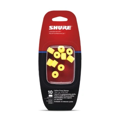 Immagine di Shure Eaylf1 10 Inserti In Schiuma Di Lattice Per Gli Auricolari Se, Gialli, Confezione Da Pezzi