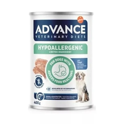 Immagine di Advance Veterinary Diets Hypoallergenic umido cane Set %: 6 x 400 g Trota