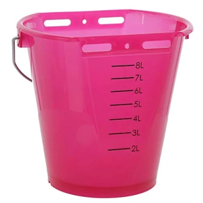 Immagine di Kerbl Secchio per abbeveratoio con scala graduata, senza accessori, colore: Rosa trasparente