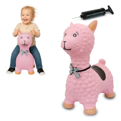 Immagine di Jamara Saltare Lama Marrone con Pompa, Fino a 50 kg, favorisce Il Senso dell&#039;equilibrio e Le capacità motorie, Robusto Resistente, Facile da Pulire, Colore, 460543