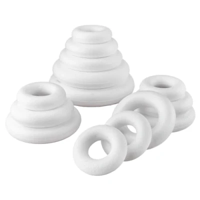 Immagine di MCE Commerce Anelli in polistirolo 5 x 7,5 cm 4 10 3 12 cm, 1 15 17 Bianco, 7,5cm, 10cm, 12cm, 15cm, 17cm