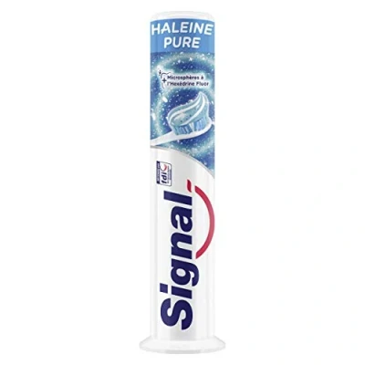 Immagine di SIGNAL Dentifricio Haleine Pure dosatore 12 ore di alito fresco Bocca purificata 95% ingredienti origine naturale 100 ml