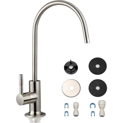 Immagine di iSpring GA1 BN Rubinetto ad Osmosi Inversa per Impieghi Gravosi Senza Piombo Sistemi di Filtrazione dell&#039;Acqua Potabile RO, Nichel Spazzolato