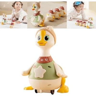 Immagine di Tummy Time Duck Family Toy, Swinging Crawling Walking with Baby Ducks, Ducks Toys for Toddlers 1 3 (B)