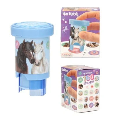 Immagine di Depesche 13350 Miss Melody Sticker Stamper Set timbratura di Cavalli, Incluso Timbro e 160 Adesivi, Multicolore, One Size