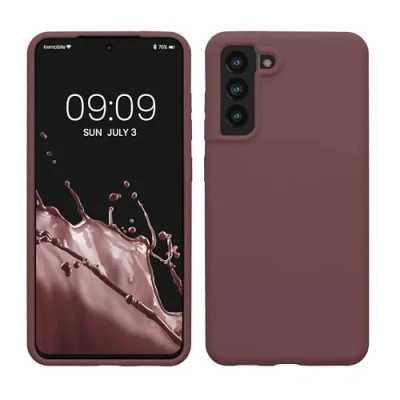 Immagine di kwmobile Cover per Samsung Galaxy S21 FE Custodia Back Case Smartphone in Silicone TPU Protezione Gommata uva