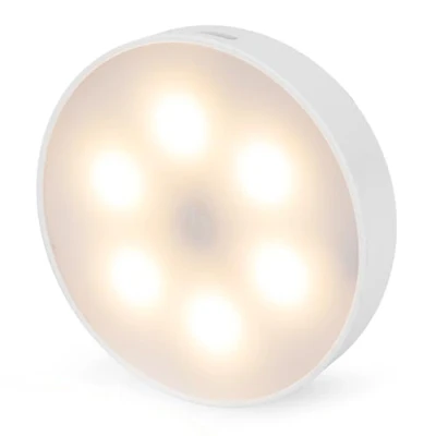 Immagine di Brendz Luce Armadio Rotonda, Controllo Touch, Ricaricabile USB C, Dimmerabile, Magnetica, 3 Temperature di Colore, Notturna, Luci LED per