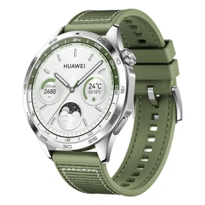 Immagine di HUAWEI WATCH GT 4 46mm Smartwatch, Batteria fino a 2 settimane, Android e iOS, Analisi calorie, Monitoraggio della salute 24h, SpO2, GPS, 100+ sport, Versione italiana, Green