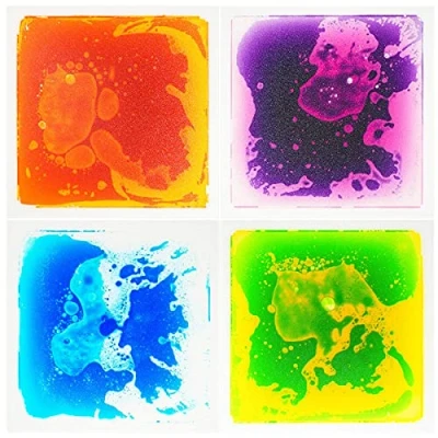 Immagine di Art3d Liquido Sensoriale Pavimento Piastrelle 30 x cm Sala giochi Pista da ballo Quadrato Colorato 4