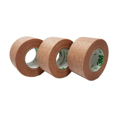 Immagine di Nastro chirurgico 3M Micropore, color pelle/tonalità abbronzata, ipoallergenico, 2,5 cm x 10 m (confezione da 3)