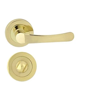 Immagine di Domino Maniglia per porta Nova della R M1 in ottone lucido WC bagno []