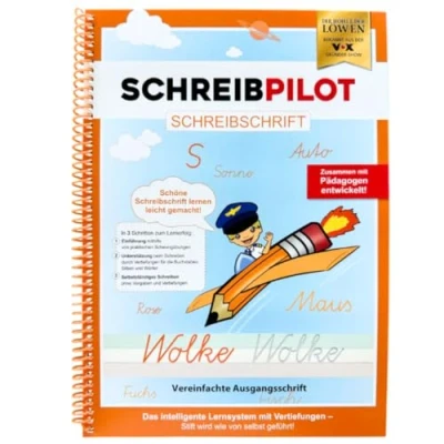 Immagine di Schreibpilot Heft Schreibschrift DIN A4 orange: mit Bleistift/Radiergummi
