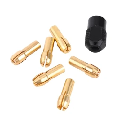 Immagine di Keenso Mini Drill Brass Collet Chuck, Grinding Electric Chuck Shank per Rotary Tool with M8 X 0,75mm Black