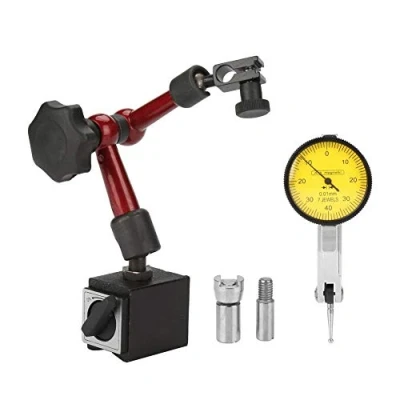 Immagine di Broco Comparatore Centesimale Digitale 0 0.8mm Misurazione,comparatore a leva,Flessibile forte supporto del calibro magnetico basamento Base + leva della prova manopola Gauge