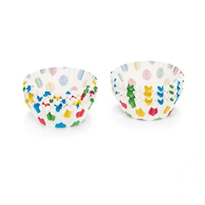 Immagine di Patisse 200 pirottini per Muffin, Misura Mini, Colore: Bianco a Pois Colorati