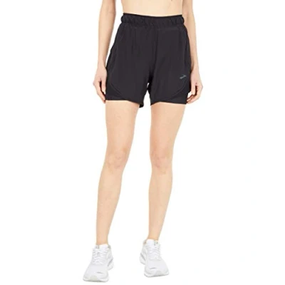 Immagine di BROOKS 221464001 Chaser 5&quot; 2 in 1 Short Pantaloncini Donna Black Taglia 20