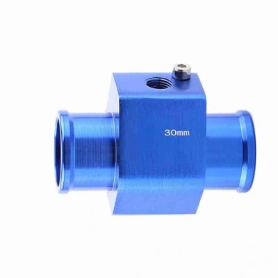 Immagine di Qiilu universal Verbindungsrohr für Wassertemperatur flexibles Rohr Sensoradapter Adapter Temperatursensor Wassertemperaturrohr blaue Aluminiumlegierung