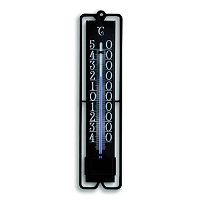 Immagine di TFA 12,3000.01 Termometro da Interno ed Esterno in plastica, Colore: Nero