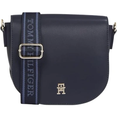 Immagine di Tommy Hilfiger Logotape Saddle BAG Borsa a tracolla, Donna, Taglia: One Size, Blue