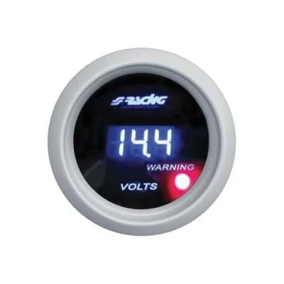 Immagine di Simoni Racing VM/D Digital line Strumento Voltmetro Digitale, Universale con Display a LED per Auto o Camion, Illuminazione Azzurra