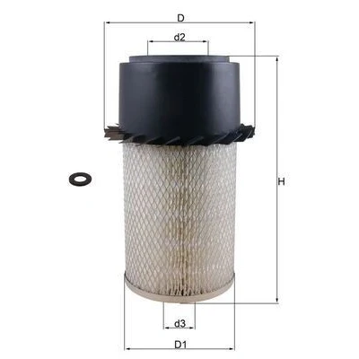 Immagine di MAHLE ORIGINAL LX 17 filtro aria 317,7 199,4, 155 Cartuccia AUDI: A4 B8 Sedan, OPEL: Vectra C CC