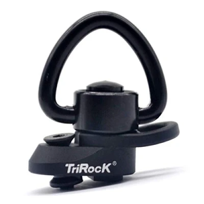 Immagine di TRIROCK Keymod Sling Swivel Heart shape loop with Push Button Black QD base &amp; Mount a Hole for Snap Clip Hook Spring
