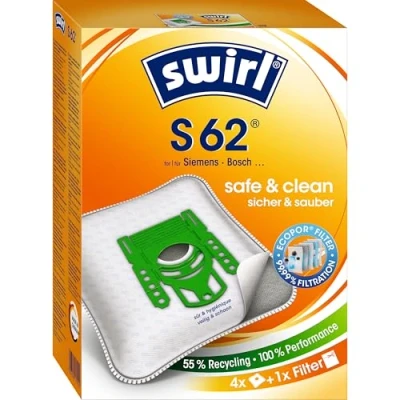 Immagine di Swirl S62 sacchetto aspirapolvere vs3/4/7 con stretta chiusura set 4pz d e f g h