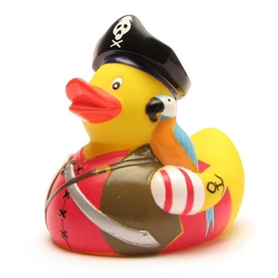 Immagine di Paperelle di gomma pirata Anatra Paperella da Bagno Duckshop Rubber Duck Gioco per il bagnetto L: 10 cm